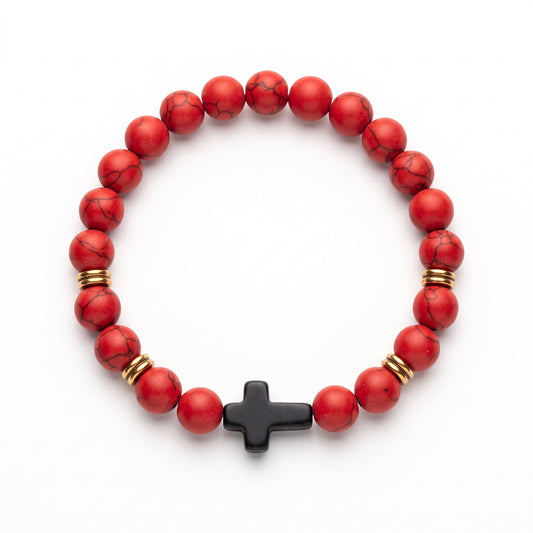 Crimson Faith Cross Bracelet by Allora Jewellery