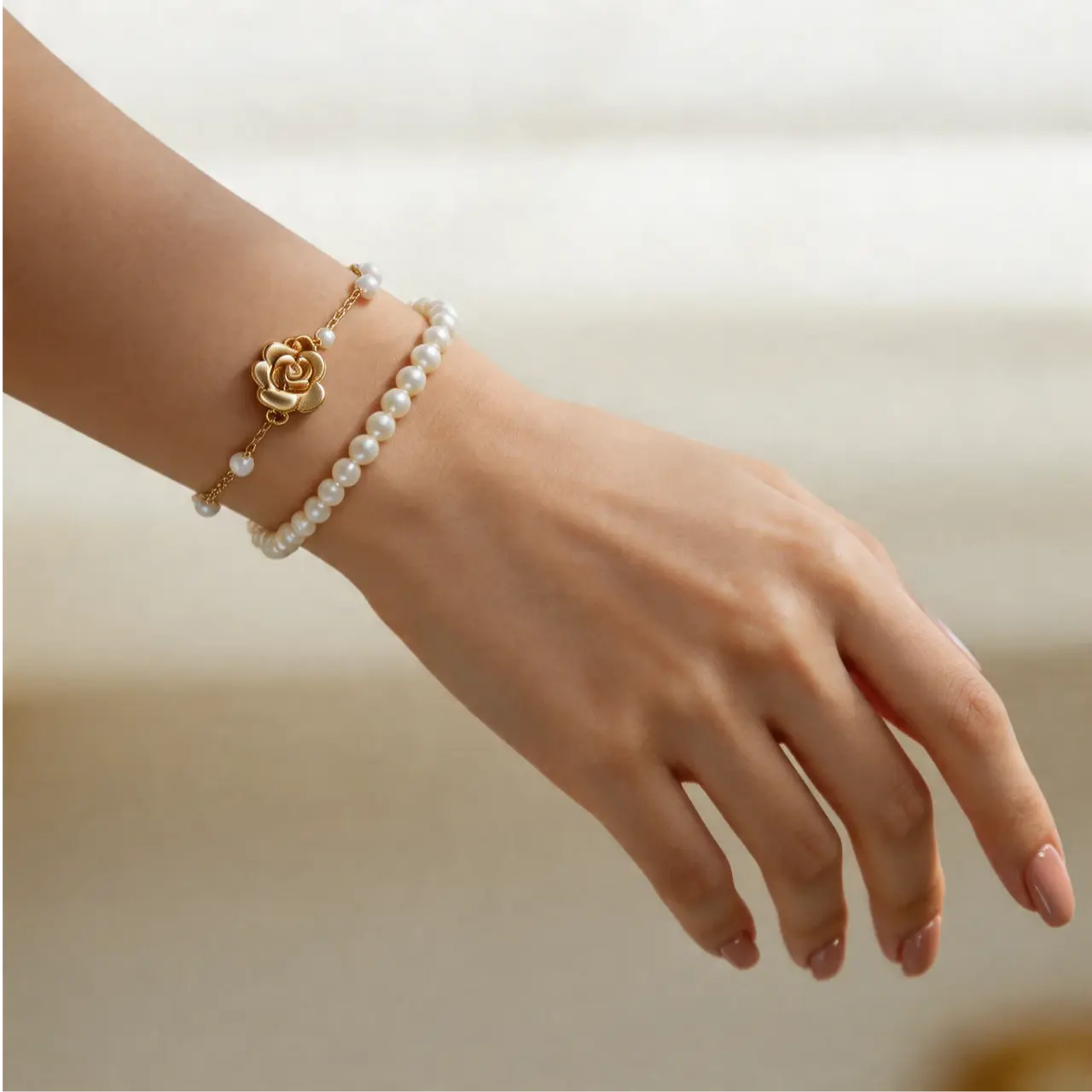 Camellia Bloom Duo Bracelet