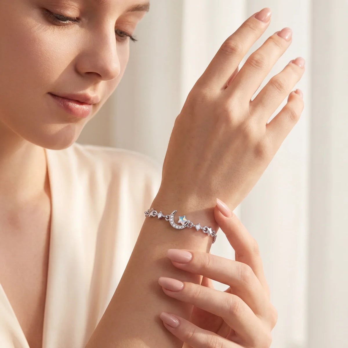 Aurora Crescent Moon Bracelet