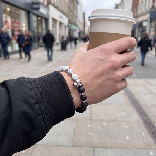 Onyx Bracelet worn on the wrist - Allora Jewellery