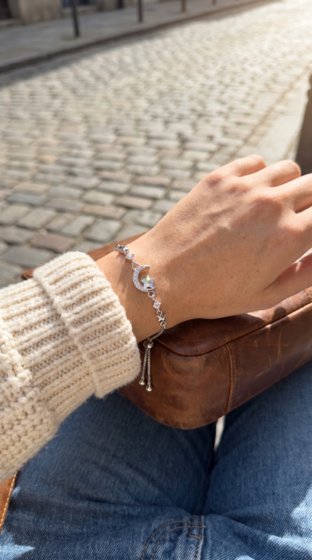 Aurora Crescent Moon Bracelet