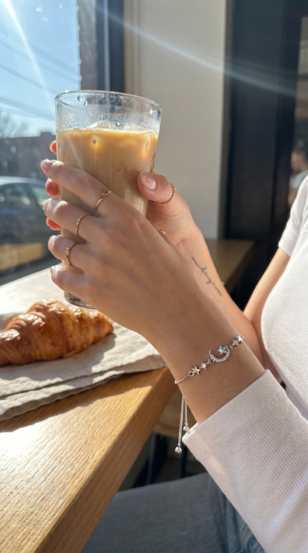 Aurora Crescent Moon Bracelet
